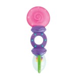 Bright Starts Rattle and Teethe Chillable Baby Teether, Pretty in Pink, Ages 3 Months +