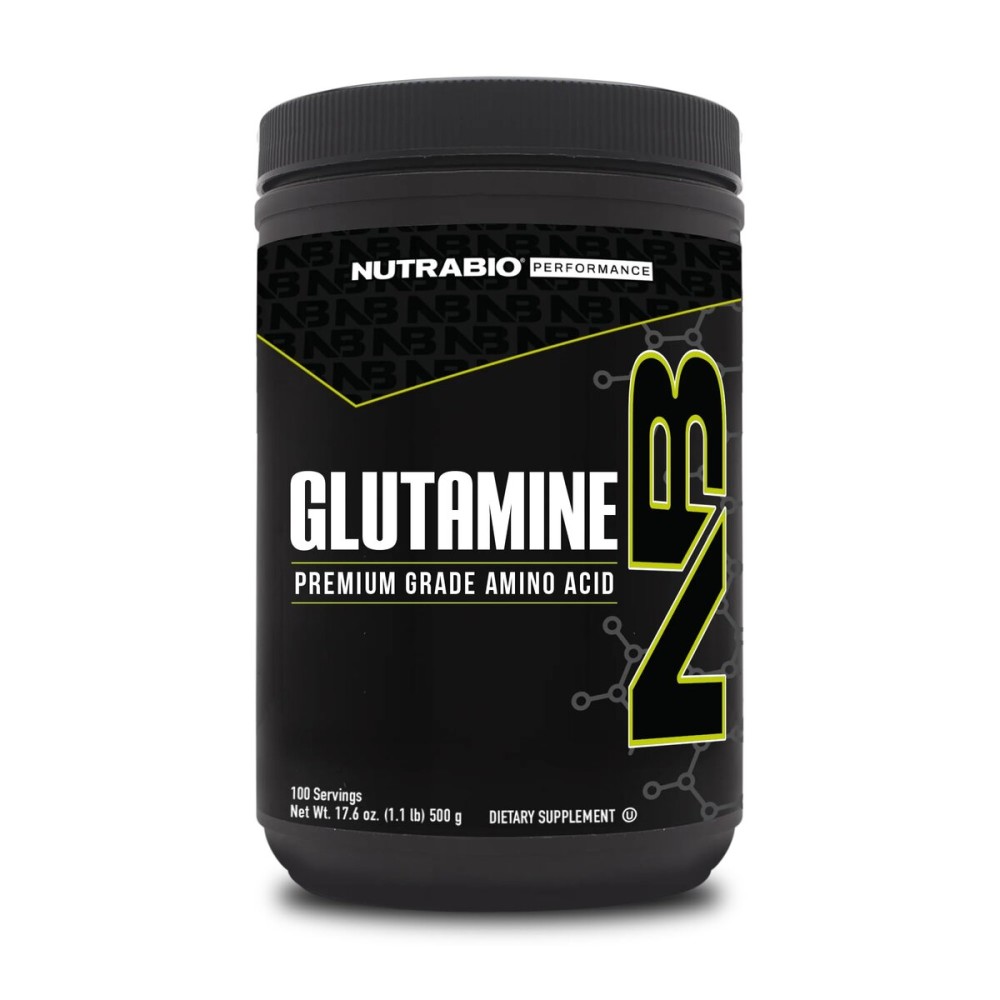 NutraBio Pure L-Glutamine Powder, 100 Servings L-Glutamine Supplement, Amino Acid, Pure Grade, Glutamina, Absolutely no Additives, Fillers or Excipients, Muscle Recovery Supplement - (500 Grams)