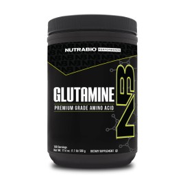 NutraBio Pure L-Glutamine Powder, 100 Servings L-Glutamine Supplement, Amino Acid, Pure Grade, Glutamina, Absolutely no Additives, Fillers or Excipients, Muscle Recovery Supplement - (500 Grams)