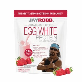 JAYROBB Strawberry Egg White Protein 80 oz, 5 Pound Bag