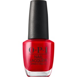 OPI Nail Lacquer Big Apple Red | Opaque Bright Red Crme Chip Resistant Nail Polish | Fast Drying, Streak Free