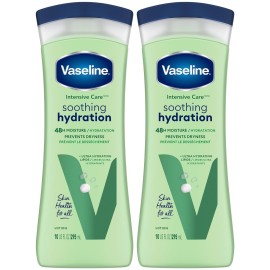 Vaseline Soothing Hydration 2-Pack - Intensive Care Moisturizing Hand and Body Lotion with Aloe, Ultra-Hydrating Lipids, 48 Hours of Moisture, 10 Oz Ea