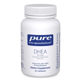 Pure Encapsulations DHEA 10 mg - Adrenal Supplement for Immune Support, Metabolism & Hormone Balance - with Micronized DHEA - 60 Capsules