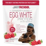 JAYROBB Strawberry Egg White Protein 24 oz, 1.5 Pound Bag