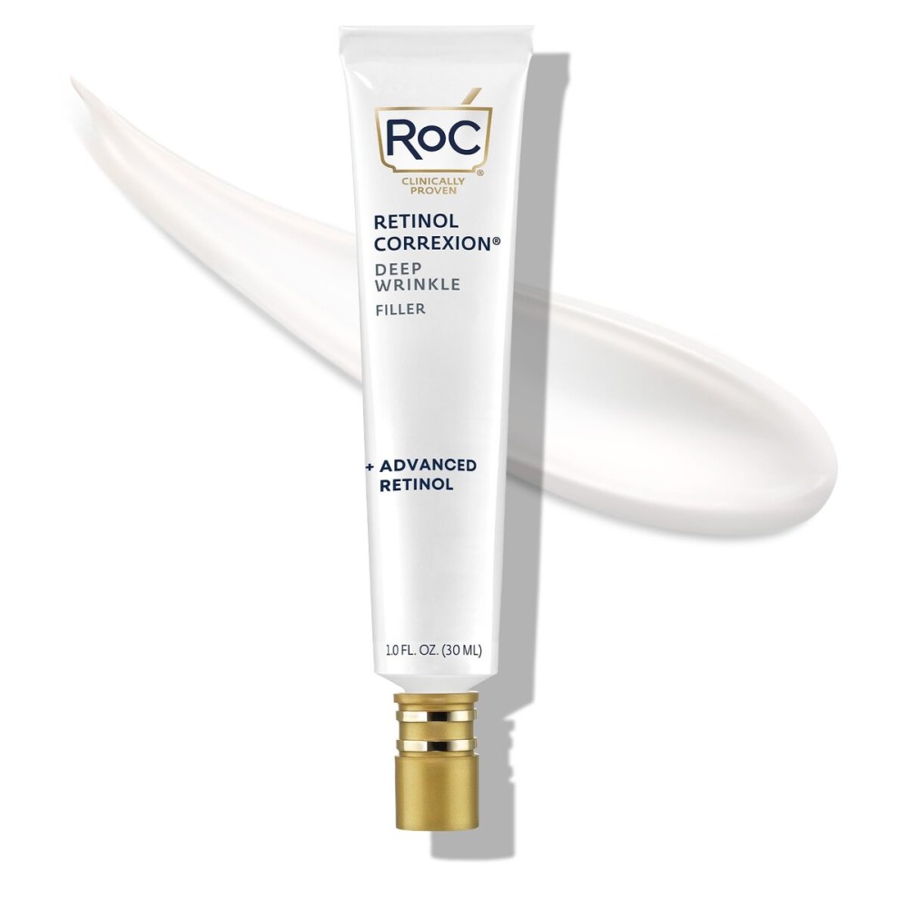 RoC Retinol Correxion Wrinkle Filler for Deep Wrinkles with Hyaluronic Acid & Retinol, Skin Care for Women and Men, 1 Fl Oz (Packaging May Vary)