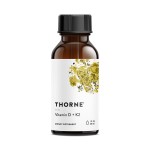 THORNE - Vitamin D + K2 Liquid with a Metered Dispenser - Vitamins D3 & K2 to Support Healthy Bones & Muscles* - 1 Fl Oz (30 ml) - 600 Servings