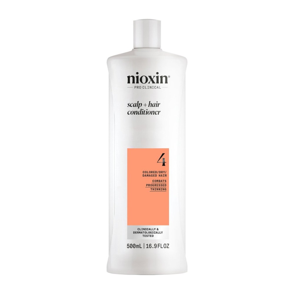 Nioxin System 4 Scalp + Hair Conditioner | For Colored or Damaged Hair with Progressed Thinning | With Niacinamide and Biotin | 16.9 Fl oz.