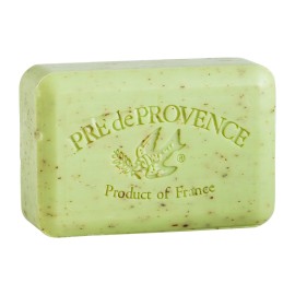 Pre de Provence Artisanal Soap Bar, Enriched with Organic Shea Butter, Natural French Skincare, Quad Milled for Rich Smooth Lather, 8.8 Ounce, Lime Zest