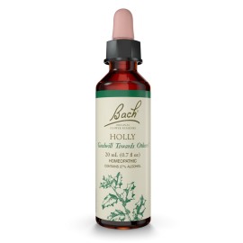 Bach Original Flower Remedies, Holly - Goodwill Towards Others - Natural Homeopathic Flower Essence for Emotional Balance - Vegan, Gluten Free, Sugar Free - 20mL Dropper