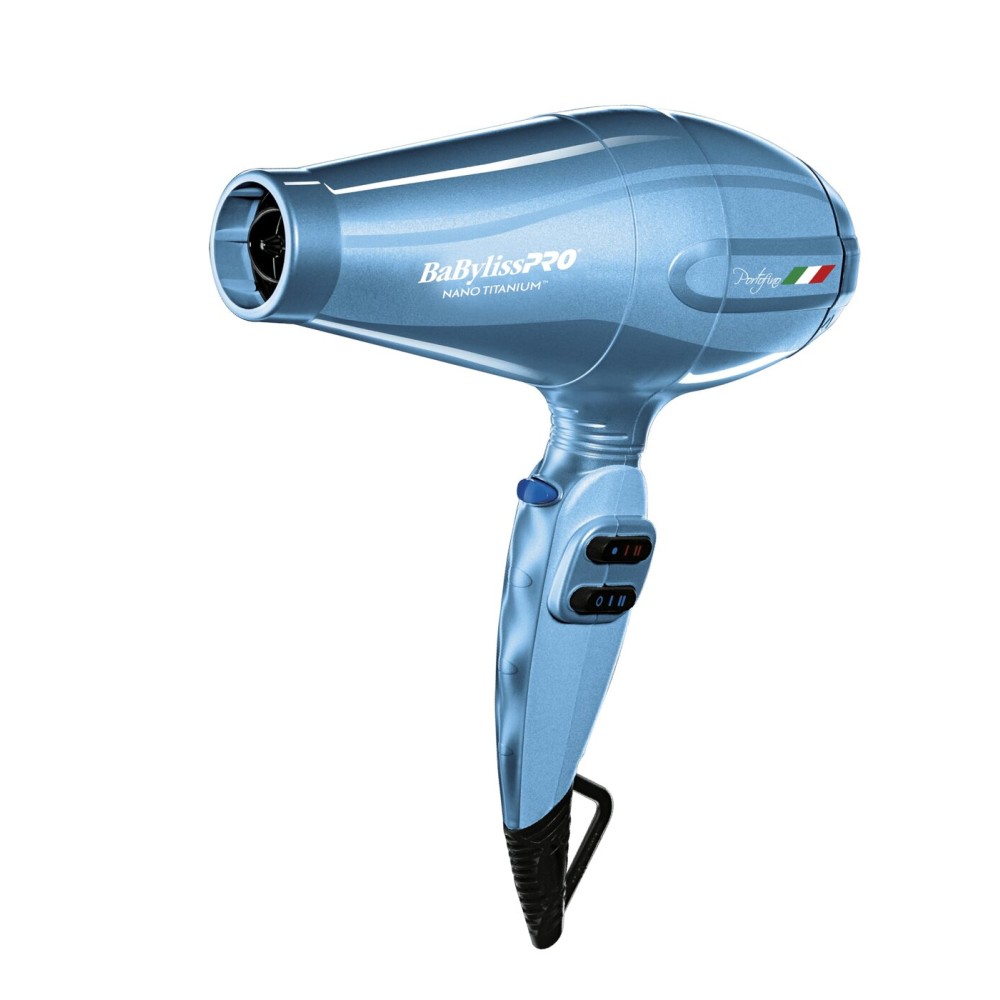 BaBylissPRO Hair Dryer, Nano Titanium Portofino 2000-Watt Blow Dryer, Hair Styling & Appliances, Blue, BNTB6610N