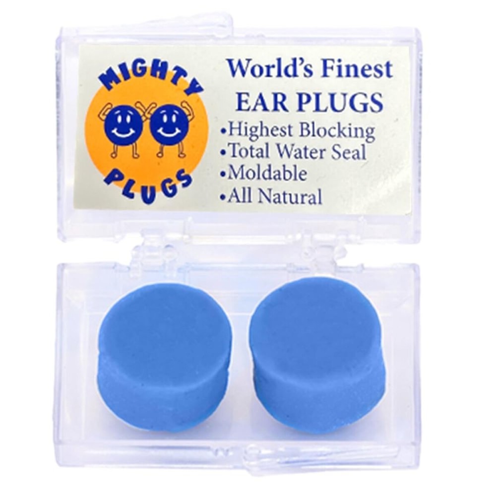 Mighty Plugs - (1 Pair) - from Pure (Beeswax) - Highest NRR 34 Sound Blocking - Perfect Ear Plugs for Sleeping - 100% Snore Blocking - Waterproof for Swimming