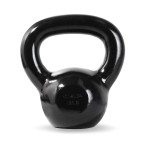 CAP Barbell Black Enamel Coated Cast Iron Kettlebell, 15 lb