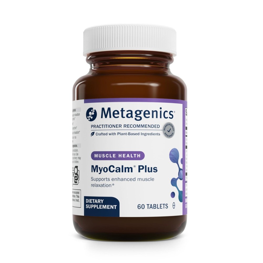 Metagenics MyoCalm Plus - Muscle Relaxation & Stress Support with Passionflower, Valerian, Lemon Balm, Magnesium & Calcium - Supports Sleep Quality - Non-GMO, Gluten-Free, Vegetarian - 60 Tablets