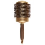 Olivia Garden NanoThermic Ceramic + Ion Round Thermal Hair Brush - Not Electrical - Professional Blowout Brush for Normal to Thick Hair - 3 1/4-Diameter Barrel - NT-82