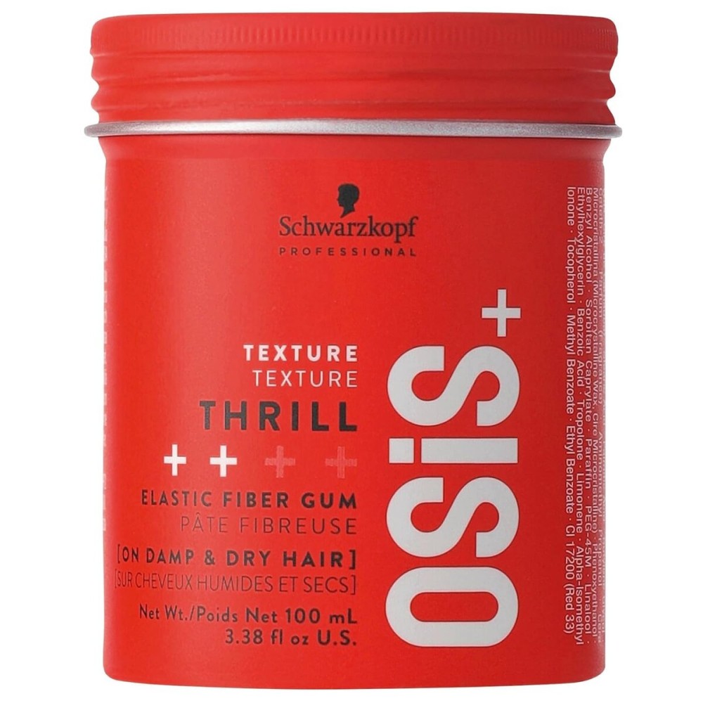 OSiS+ Thrill Texture Fiber Styling Gum for Hair, 3.38 Oz - Medium Hold Flexible Style, Tames Flyaways - Bendable, Moldable Texturizing Styling Gum for Style Separation and Shine