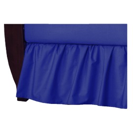 American Baby Company 100% Natural Cotton Percale Ruffled Crib Skirt, Royal, 52L x 28W + 13.5