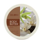 DELON Intense Moisturizing Body Butter, Smooth Vanilla with Shea Butter, 6.9 oz