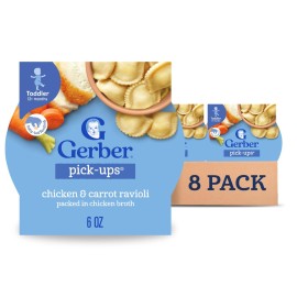 Gerber Pick-ups, Chicken & Carrot Ravioli in a Chicken Broth, 6 Ounce (Pack of 8)