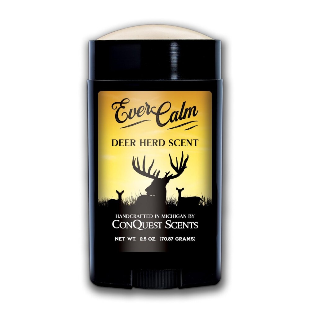 Conquest Scents EverCalm Deer Herd Scent Stick - Deer Attractant & Calming Scent, All-Season Effectiveness, Versatile Hunting Wax Stick, 2.5 oz