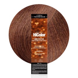 L\'OREAL TECHNIQUE HiColor Browns & Blondes Permanent Hair Color - Lifts Dark Hair in One Step Leaving No Brassiness, Rich and Smooth Creme Formula, Intense & Long-Lasting, H5 Soft Auburn