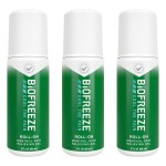 Biofreeze Roll On Pain Relief for Knee, Neck, Hip, Joint, Shoulder, & Simple Backache, Arthritis Pain Reliever, Sore Muscle Relief, Roll On Menthol Gel 3 Fl Oz (Pack of 3)