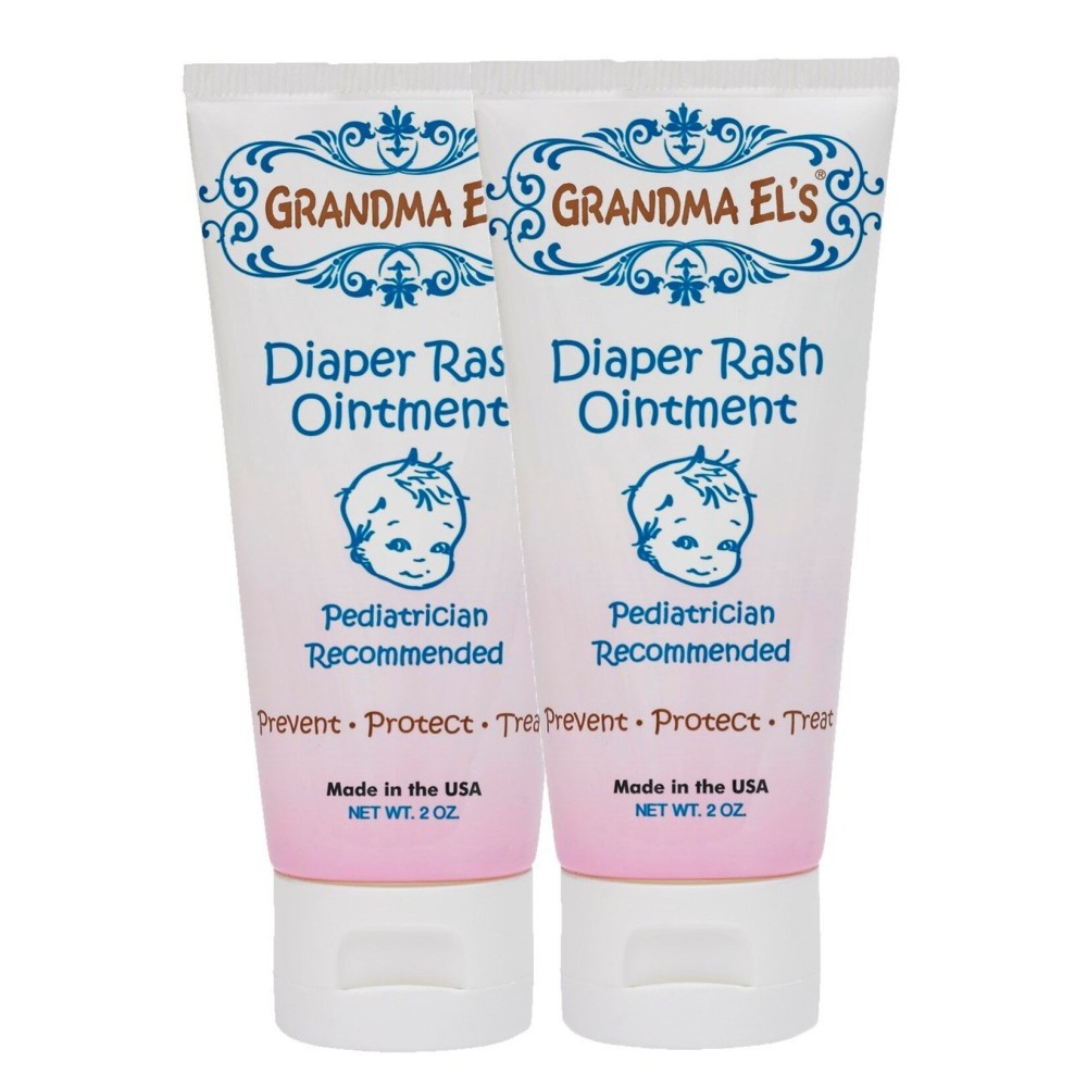 Grandma Els Diaper Rash Ointment - Gentle Protection & Relief for Babys Delicate Skin - Pediatrician-Approved Moisturizing Barrier - Safe for Cloth & Disposable Diapers - 2oz, 2-Pack