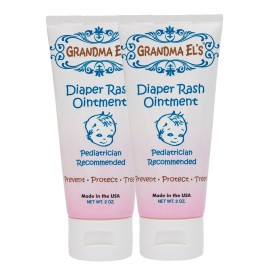 Grandma Els Diaper Rash Ointment - Gentle Protection & Relief for Babys Delicate Skin - Pediatrician-Approved Moisturizing Barrier - Safe for Cloth & Disposable Diapers - 2oz, 2-Pack