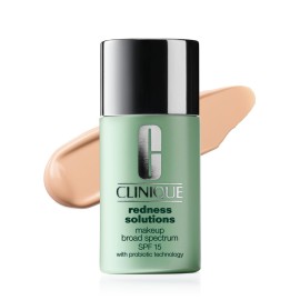 Clinique Redness Solutions Liquid Foundation Makeup Broad Spectrum SPF 15 With Probiotic Technology For Redness-Prone Skin| Medium Coverage + Natural Finish, Calming Fair
