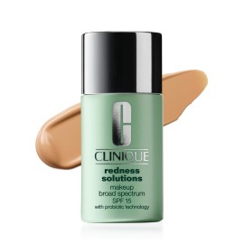 Clinique Redness Solutions Liquid Foundation Makeup Broad Spectrum SPF 15 With Probiotic Technology For Redness-Prone Skin| Medium Coverage + Natural Finish, Calming Honey, 1 Fl Oz