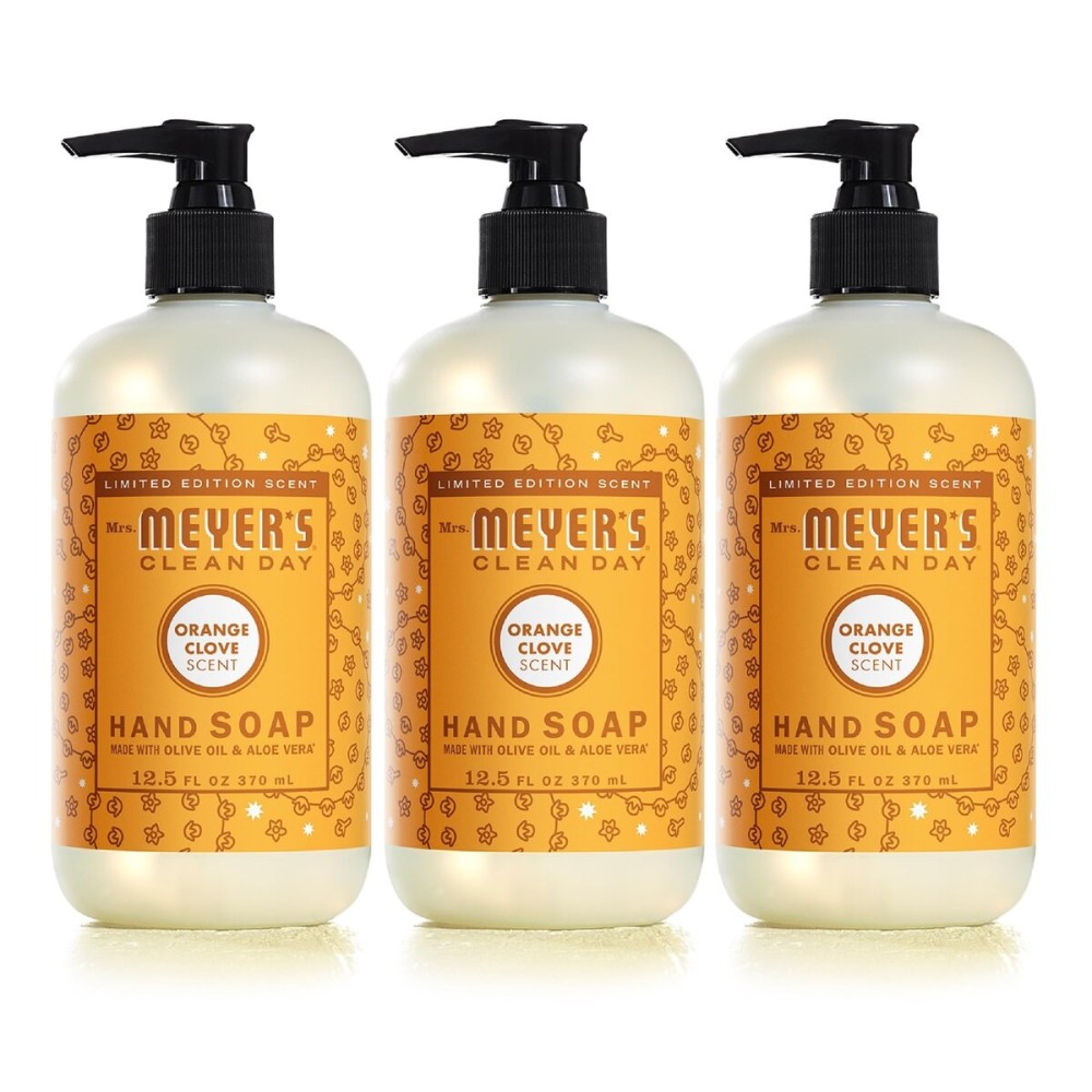 MRS. MEYER\'S CLEAN DAY Liquid Hand Soap - Orange Clove, 12.50-Ounce (Pack of 3)