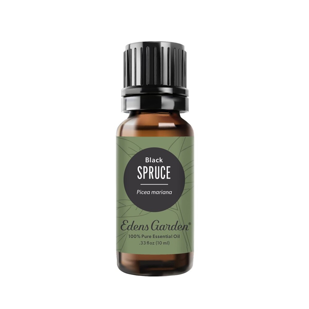 Edens Garden Spruce- Black Essential Oil- 100% Pure Premium Grade, Undiluted, Natural, Therapeutic, Aromatherapy, The Best for Diffuser, Skin, Candle, Humidifiers 10 ml (.33 fl oz)