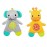 Bright Starts Snuggle & Teethe Plush Teether Toy - Elephant or Giraffe Assorted (1pc, Style May Vary), Ages Newborn+