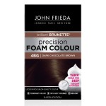 John Frieda Precision Foam Colour, Dark Chocolate Brown 4BG, Full-Coverage Hair Color Kit, Anti-Fade Gray Coverage, Deep Color Saturation Hair Dye, 1 Application