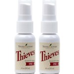 Young Living Thieves Spray | 1 oz | Portable Cleaner Spray, Formulated with Water & Alcohol, Ideal for Travel Essentials & Home; Fits in Backpack, Luggage, or Purse | 2 Pack
