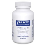 Pure Encapsulations Potassium (Citrate) - Essential Electrolyte Supplement to Support Nerve & Muscle Function, Adrenals, Hormones, Heart Health & Energy* - Potassium Citrate Capsule - 180 Capsules