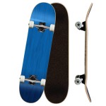Yocaher Professional Complete 7.75 Skateboard w/7Ply Maple Deck, BlackWidow Premium Grip Tape, Aluminum Alloy Truck, ABEC-9 Bearing (Complete - 7.75 - Blue)