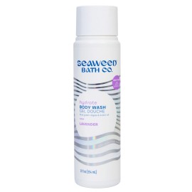 Seaweed Bath Co. Hydrate Body Wash - Lavender - Hydrating Foaming Cleanser with Soothing Natural Ingredients - Vegan, Paraben and Sulfate Free Shower Gel for Men and Women - 12 oz