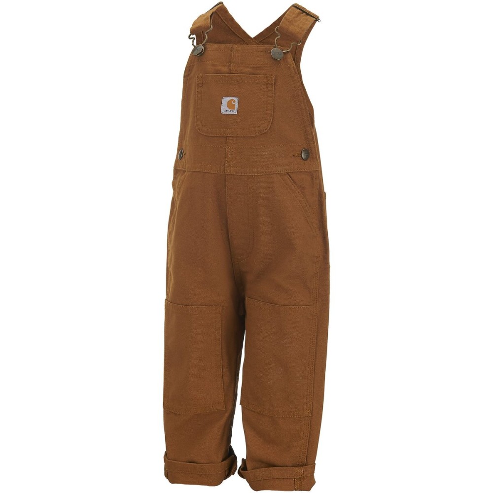 Carhartt Baby-boys Infant Washed Duck Bib Overall, Brown, 18 Mo.