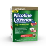 GoodSense Nicotine Polacrilex Lozenge 4 mg (Nicotine), Mint Flavor, Stop Smoking Aid; Quit Smoking with Nicotine Lozenge, 72 Count