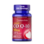 Puritan\'s Pride Coenzyme CoQ10 50mg, Dietary Supplement for Heart Health, Blood Pressure, Oral Gum Health, and Healthy Aging Support, 100 Servings, Rapid Release Softgels