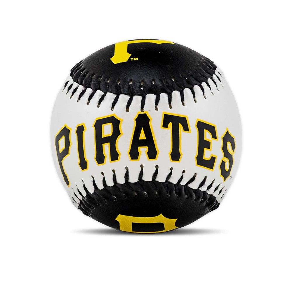 Franklin Sports Pittsburgh Pirates MLB Team Baseball - MLB Team Logo Soft Baseballs - Toy Baseball for Kids - Great Decoration for Desks and Office