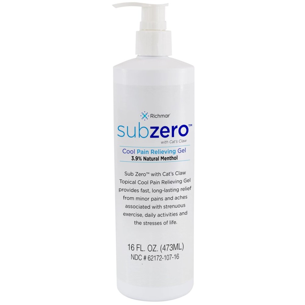 Sub Zero Cooling Pain Relief Gel, 16oz Bottle with Pump - Joint Relief and Nerve Pain Relief Cream for Muscle Deep Pain Relief and Arthritis Relief