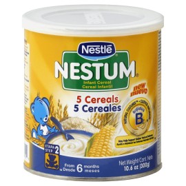 Nestle Nestum Infant Cereal, 5 Cereals, 10.6 oz (Pack of 12)