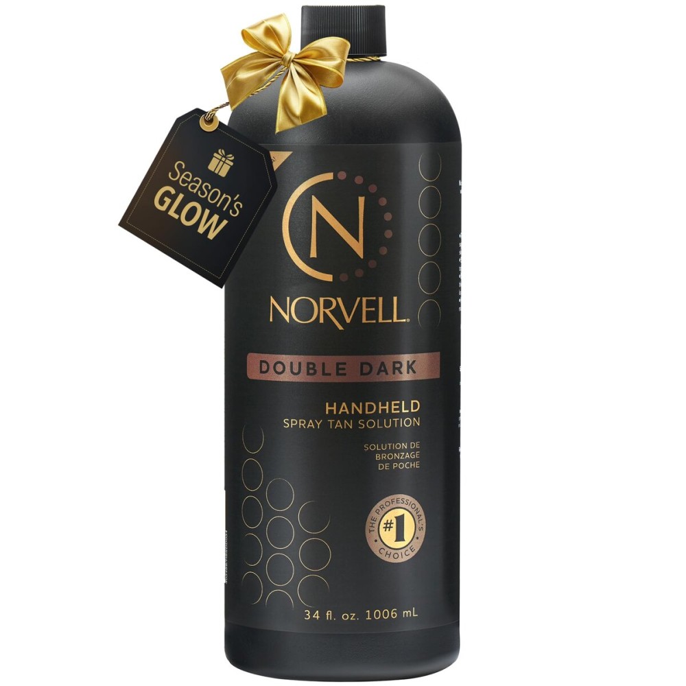 Norvell Premium Spray Tan Solution Double Dark 34 fl oz - Professional Sunless Tanning Formula for Deep Rich Bronze, Streak-Free, Fast-Drying, Long-Lasting Sunless Color