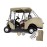 Formosa Covers 2+2 Golf Cart Drivable Enclosure - Durable YKK Door Zipper - 4 Passenger Golf Cart Rain Cover Short Roof 58 EZGO, Club Car 360 Clear Windows | Taupe