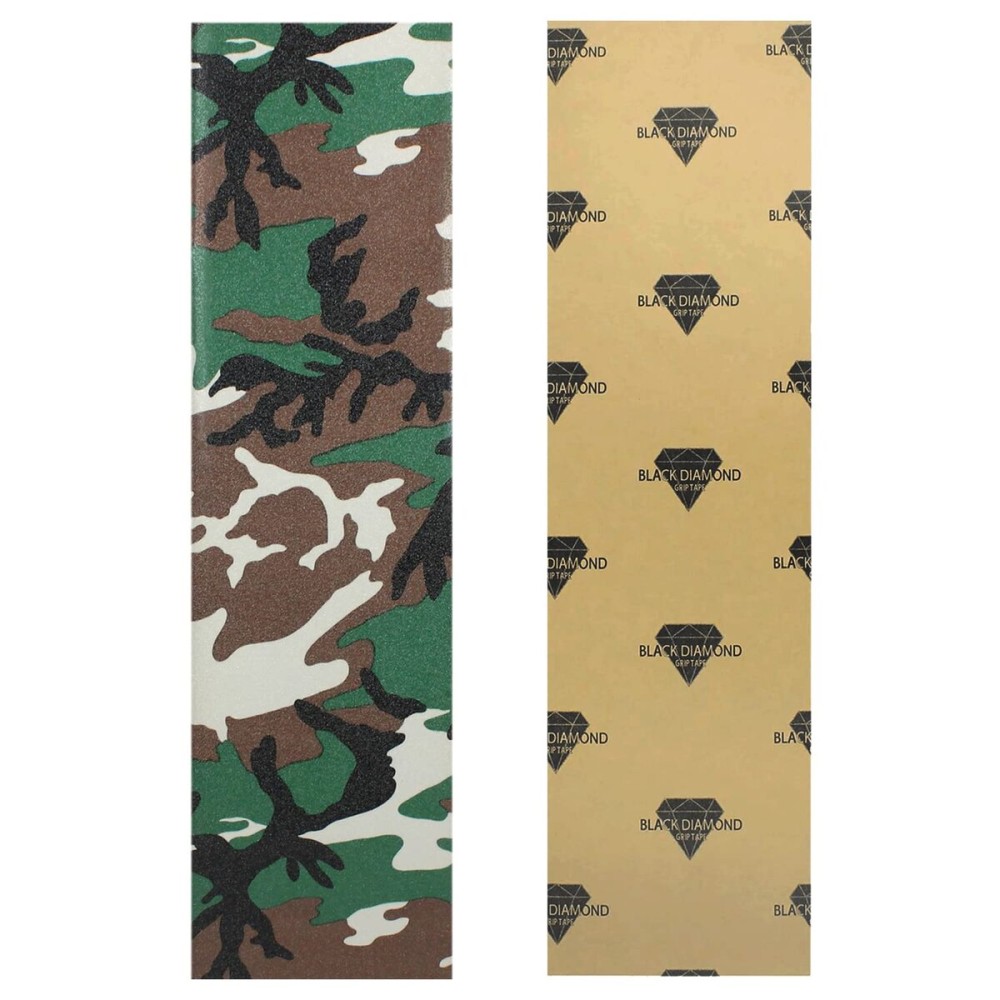 Black Diamond Sheet of Skateboard Grip Tape 9 x 33 (Camo)