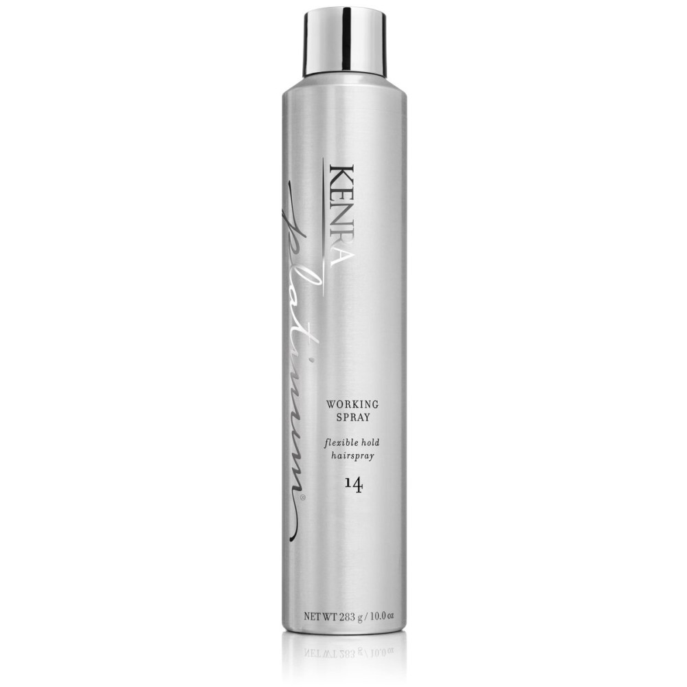 Kenra Professional Platinum Working Spray 14 80% | Flexible Hold Hairspray | Fast-Drying, Non-Sticky | Creates Volume & Texture | Leaves Hair With Frizz-Free Shine | All Hair Types | 10 oz