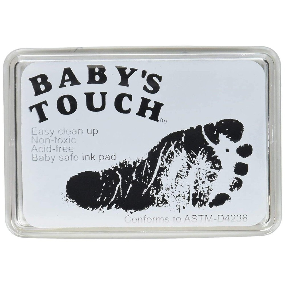 Baby\'s Touch Baby Safe Reusable Hand & Foot Print Ink Pads - Black