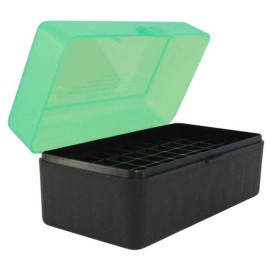 MTM 50 Round Flip-Top Rifle Ammo Box WSM, 45-70 (Clear Green/Black)