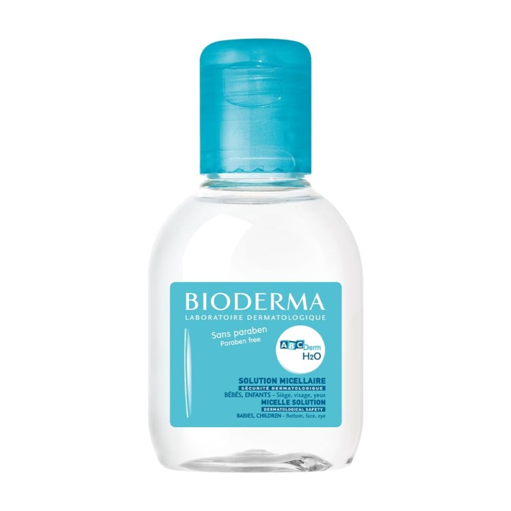 Bioderma ABCDerm H2O Baby Skin Care, Micellar Cleansing Water for Babies and Kids, Blue, 3.4 Fl Oz